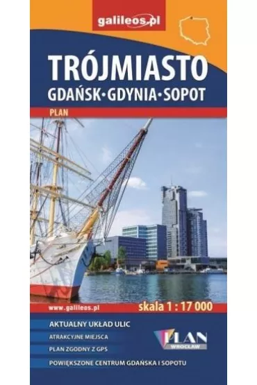 Tr�jmiasto. Gda�sk-Gdynia-Sopot. Mapa turystyczna 1:17 000