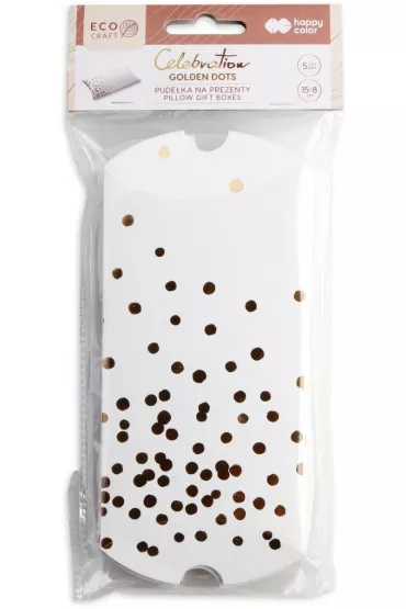 Happy Color Pude�ka na prezenty Golden Dots, 15x8cm, 5 sztuk