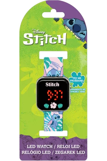 Zegarek LED z kalendarzem Stitch LAS4091