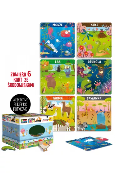 Montessori Plus. Dotykowe bingo ze zwierztami Lisciani