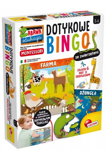 Montessori Plus. Dotykowe bingo ze zwierztami Lisciani