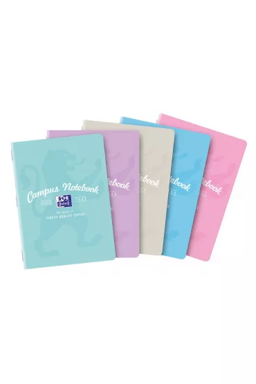 Oxford Zeszyt A5 Campus Pastel linia 60 kartek 5 szt.