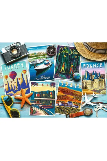 Puzzle 1000 el. Wakacyjne poczt�wki Trefl