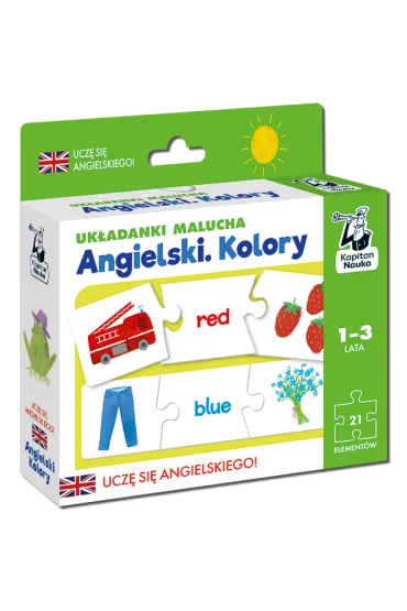 Puzzle Kapitan Nauka. Uk�adanki malucha. Angielski. Kolory 1-3 lata Edgard - Monika  Karpi�ska
