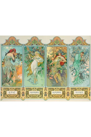 Puzzle 1000 el. Cztery pory roku, Mucha Eurographics