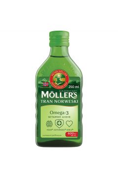 Moller`s Tran norweski suplement diety Jabko 250 ml