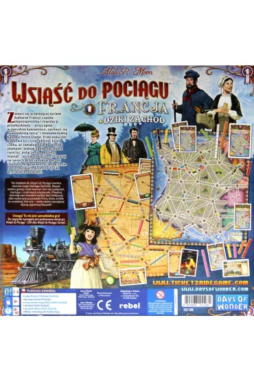 Wsi��� do Poci�gu. Kolekcja Map 6. Francja i Dziki Zach�d - Alan R. Moon