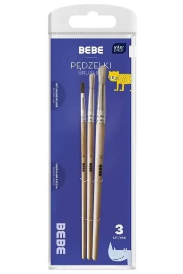 Interdruk P�dzelki drewniane BB Kids 3 szt.
