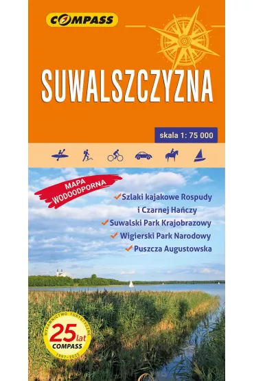 Mapa wodoodporna Suwalszczyzna 1:75 000