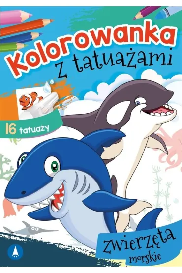 Kolorowanka z tatua�ami. Zwierz�ta morskie