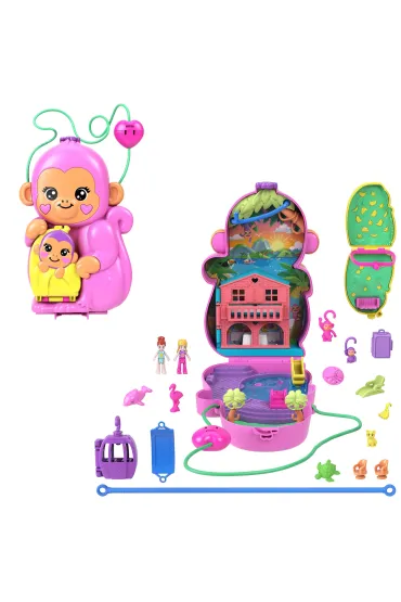 Polly Pocket. Kompaktowa torebka Urocze ma�pki Mattel