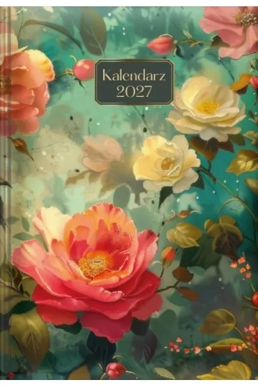 Sapt Kalendarz dzienny 2027 A5 kwiaty retro
