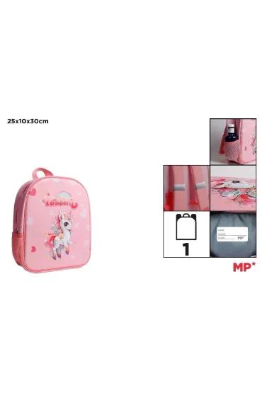 Mp Main Paper Plecak jednokomorowy Jednoro�ec r�owy 25x10x30cm