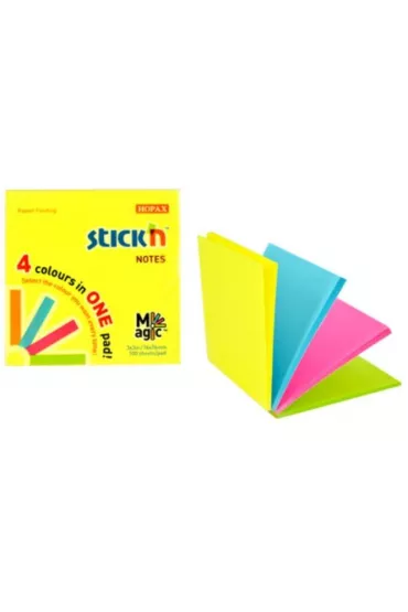 Stickn Notes samoprzylepny Magic Pad Neon 4 kolory