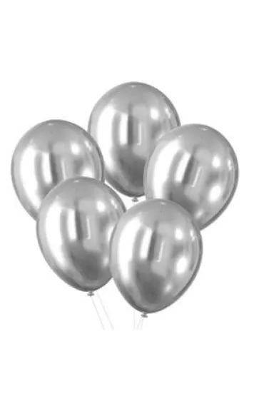Balony z efektem chromu srebrne 30cm