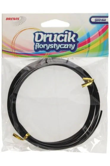 Brewis Druciki florystyczne czarne 3m x 2 mm