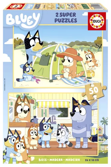 Puzzle drewniane 2x50 el. Blue Educa
