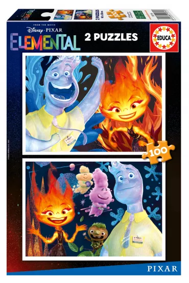 Puzzle 2 x 100 el. Mi�dzy nami �ywio�ami Educa