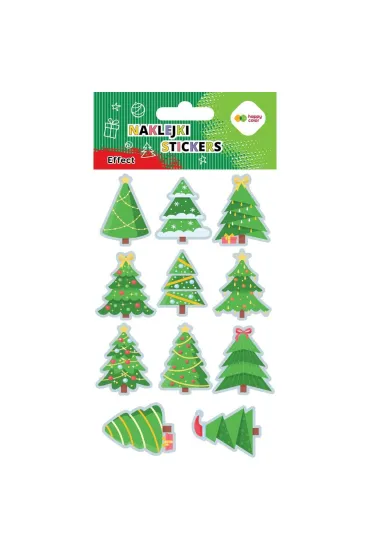 Happy Color Naklejki EFFECT Xmas 10 x 20 cm MIX
