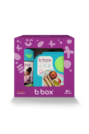 b.box Zestaw Sportowa butelka tritanowa + Mini Lunchbox, Ocean Breeze 450 ml + 1 l