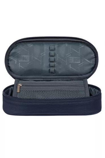 St. Majewski Pi�rnik saszetka usztywniona z wewn�trzn� klapk� St. Navy Blue Vintage