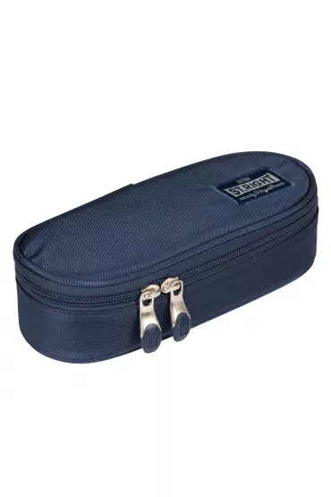St. Majewski Pi�rnik saszetka usztywniona z wewn�trzn� klapk� St. Navy Blue Vintage