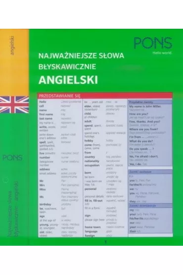 Najwa�niejsze s�owa b�yskawicznie angielski PONS