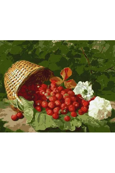 Ideyka Malowanie po numerach - Koszyk z truskawk� 40x50cm