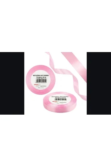 Wst��ka satynowa 12mm/32m baby pink