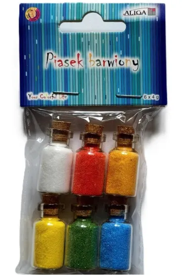 Aliga Piasek barwiony 6 kolor�w x 4g