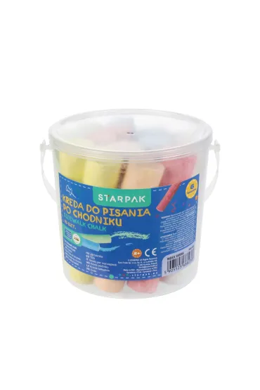 Kreda chodnikowa 6kol w wiaderku 15szt STARPAK 559666