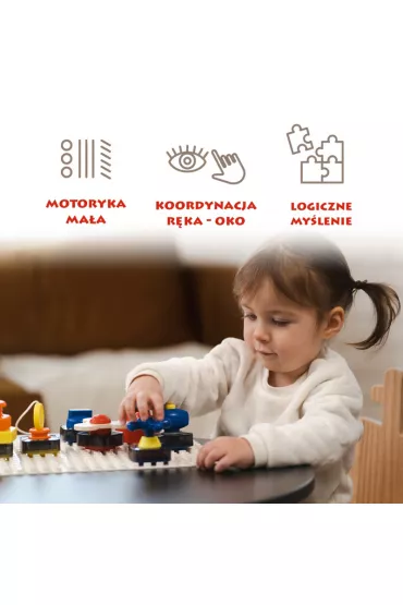 Tablica manipulacyjna z kostk� i doczepianymi elementami 12 m+ Top Bright