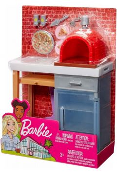 Barbie Mebelki ogrodowe Piec do pizzy FXG39 MATTEL