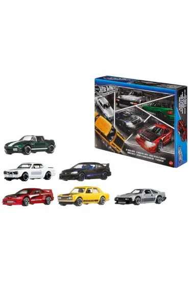 Hot Wheels Silver Japan 6PK Mattel