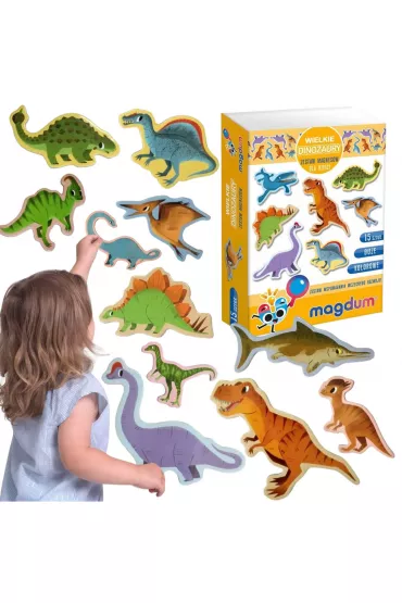 Maksik Du�e dinozaury - zestaw magnes�w