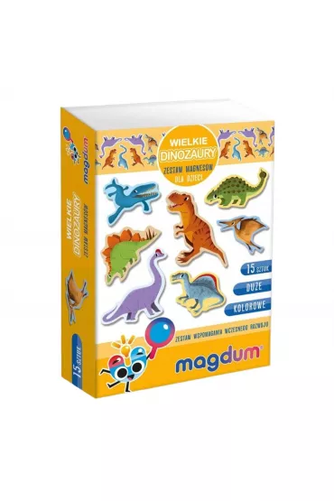 Maksik Du�e dinozaury - zestaw magnes�w