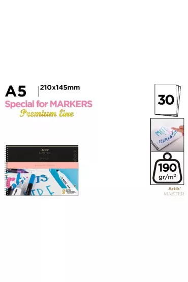 Artix Szkicownik A5/30K do marker�w