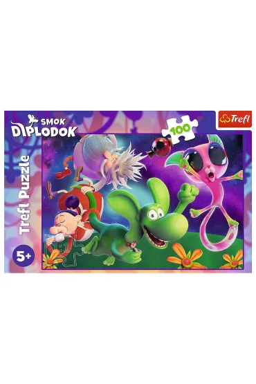 Puzzle 100 el. Smok Diplodok i przyjaciele Trefl