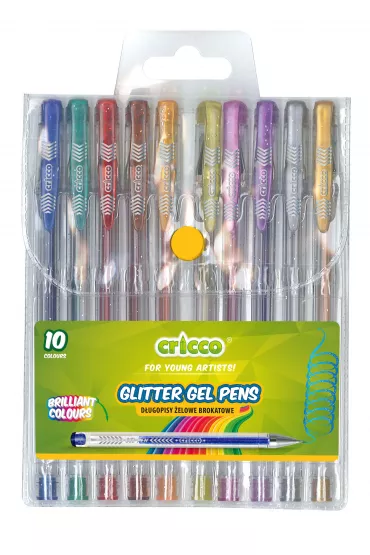 Cricco D�ugopisy �elowe brokatowe 10 szt.