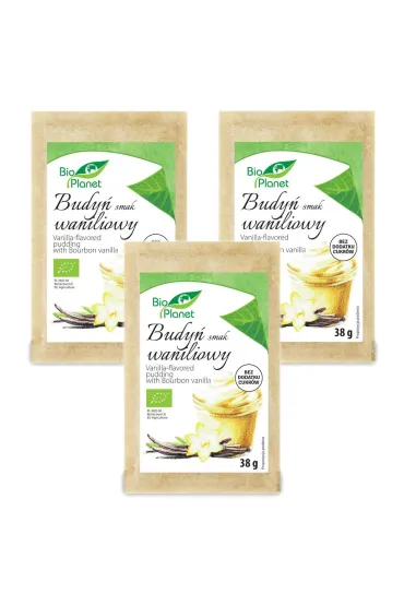 Bio Planet Budy� o smaku waniliowym Zestaw 3 x 38 g Bio