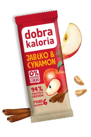 Dobra Kaloria Baton owocowy jab�ko i cynamon 35 g
