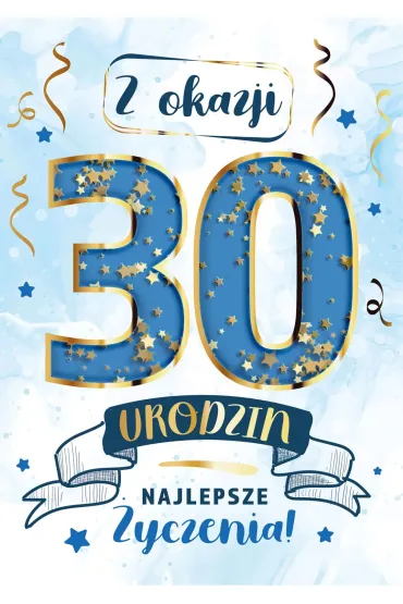 Armin Style KARNET URODZINY 30 B6 Z KOP AS KONFETTI KF-12