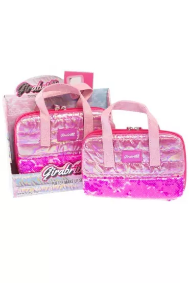 Torba Make up z wyposa�eniem ciemno r�owa Nice