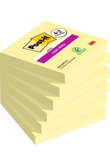 Post-It Karteczki samoprzylepne Super Sticky 76x76mm 6x90 kartek