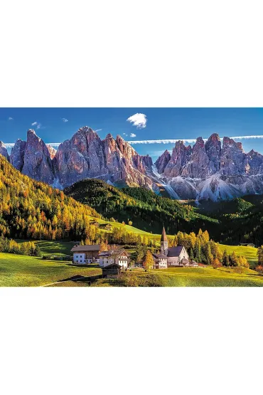 Puzzle 1500 el. Dolina Val di Funes, Dolomity, W�ochy Trefl