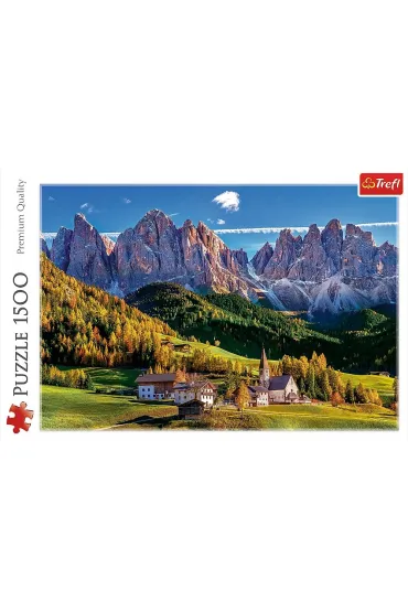 Puzzle 1500 el. Dolina Val di Funes, Dolomity, W�ochy Trefl