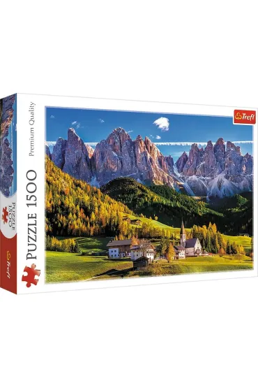 Puzzle 1500 el. Dolina Val di Funes, Dolomity, W�ochy Trefl