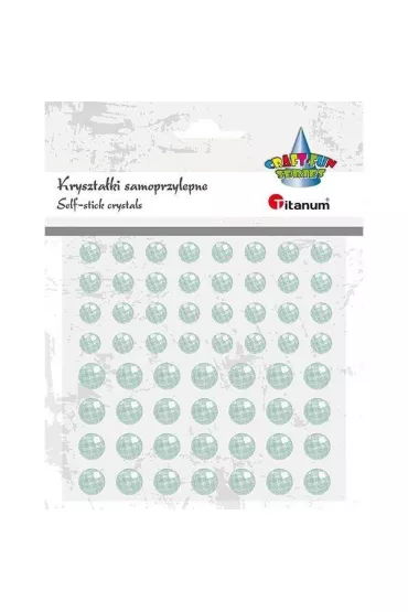 Titanum Kryszta�ki samoprzylepne okr�g�e niebieskie 60 szt.