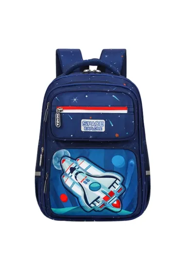 LeanToys Plecak szkolny Kosmos granatowy 20L