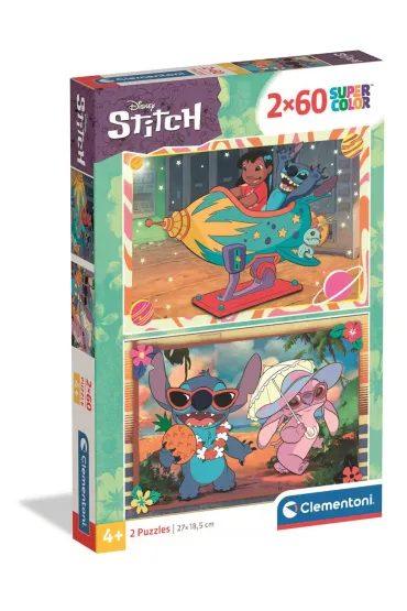 Puzzle 2x60 el. SuperColor. Stitch 24822 Clementoni